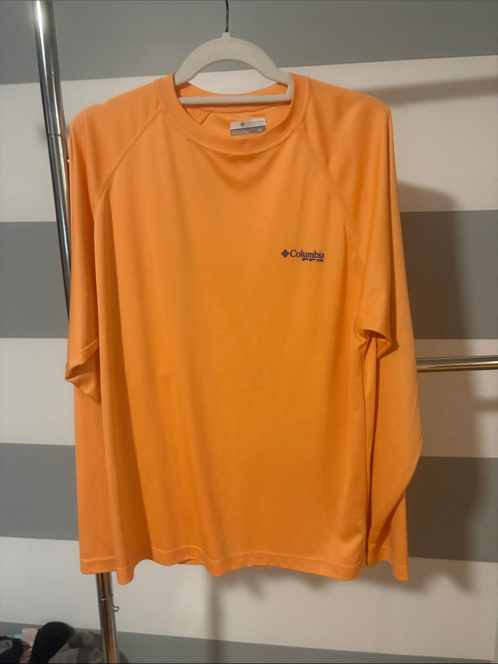 Columbia Bright Orange Long Sleeve Performance Shirt